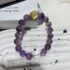 Amethyst Harmony Bracelet with Rutilated Quartz Accent