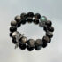 Dragon's Gaze: Silver Sheen Obsidian and Labradorite Bracelet