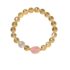 Citrine Abundance Bracelet with Rose Quartz Carving